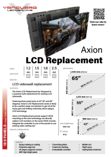 Axion LCD Replacement CUTSHEET cover