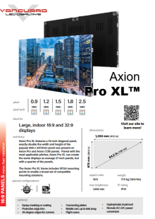 Axion Pro XL CUTSHEET cover