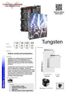 Tungsten cutsheet cover